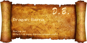 Dragan Barna névjegykártya